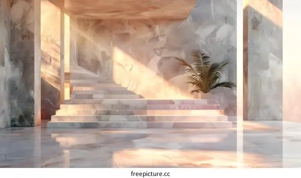 A Hallway Boasting Modern Minimalism and an Abundance of Natural Light