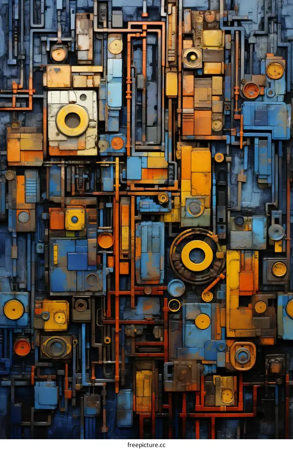 rusty colorful steampunk texture