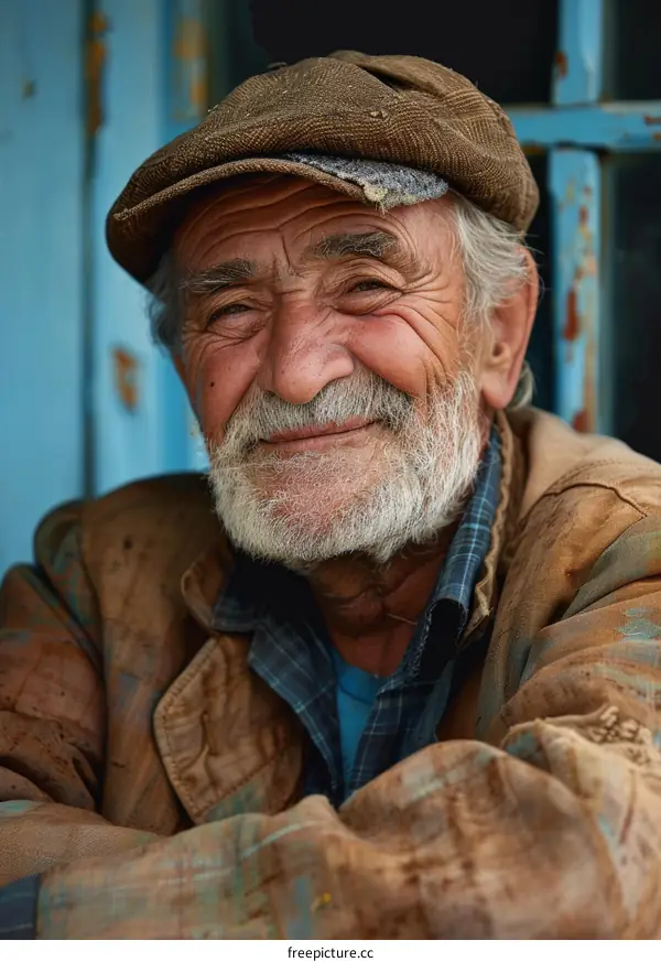 Portrait of a Smiling Elderly Man