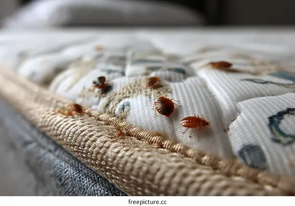 Bed Bugs Infestation on Mattress