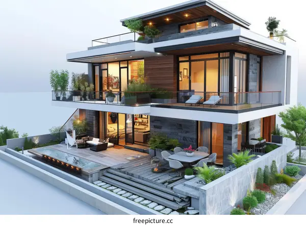 A modern style villa