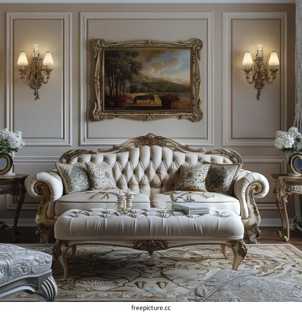 Elegant Classic Living Room Interior Design