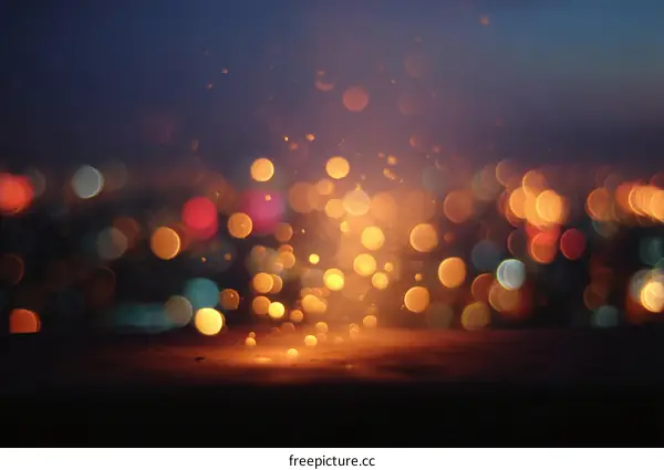 Bokeh City Lights Abstract Background