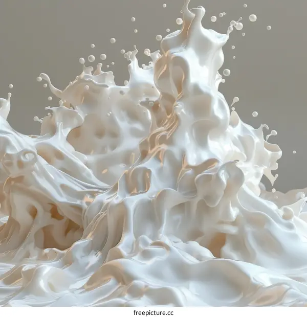 Abstract Milk Splash Art Illustration