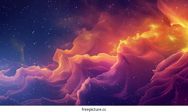 Abstract Colorful Space Galaxy