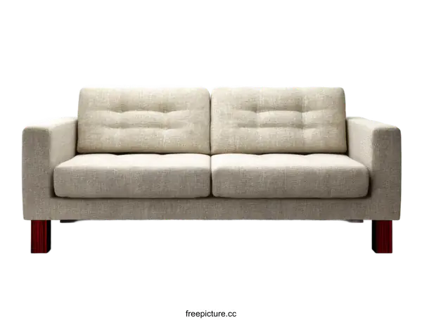 [Transparent Background PNG]Modern Beige Fabric Sofa