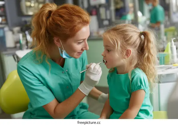 Dental Care for a Child in a Clinic