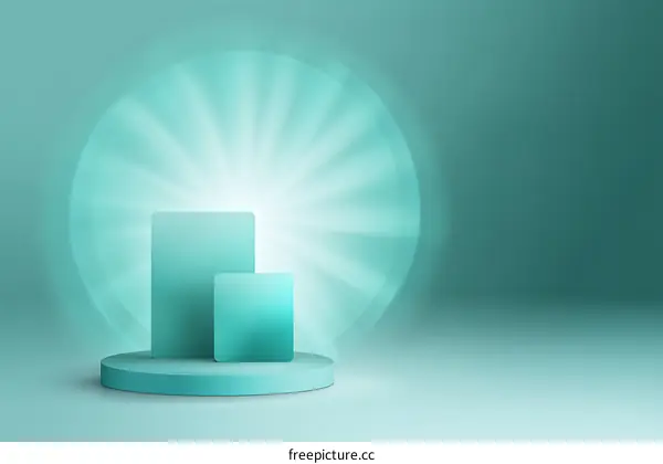 Mint Green Product Display Podiums