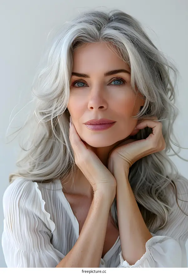 Portrait of a Beautiful Mature Woman