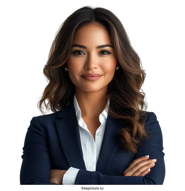 [Transparent Background PNG]Confident Business Woman Portrait