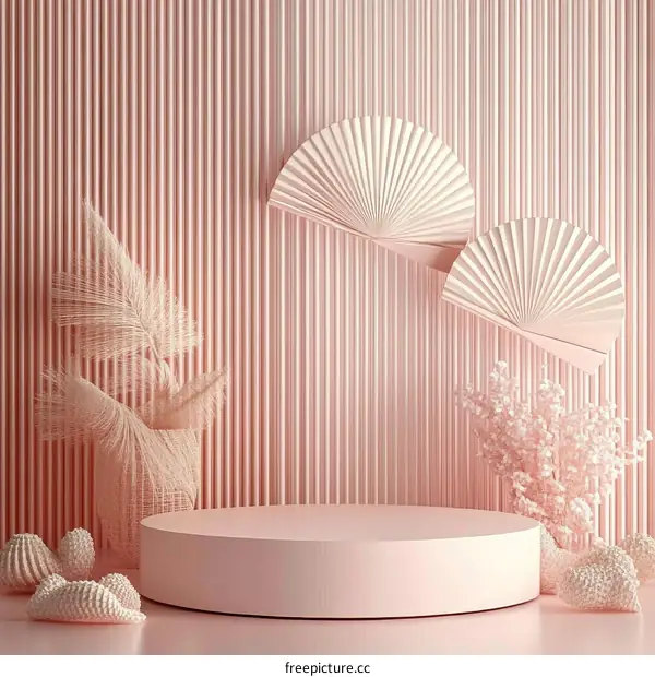 Elegant Pink Aesthetic Display Podium