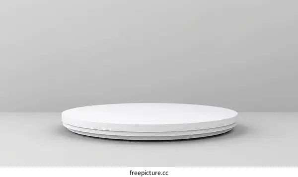 White Round Platform Display