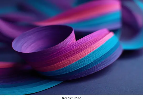 Abstract Colorful Paper Rippling Design