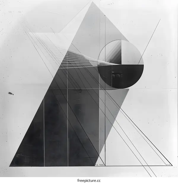 Abstract Geometric Shapes in Black and White