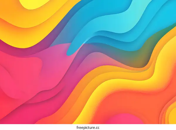 Abstract Colorful Wave Background Design