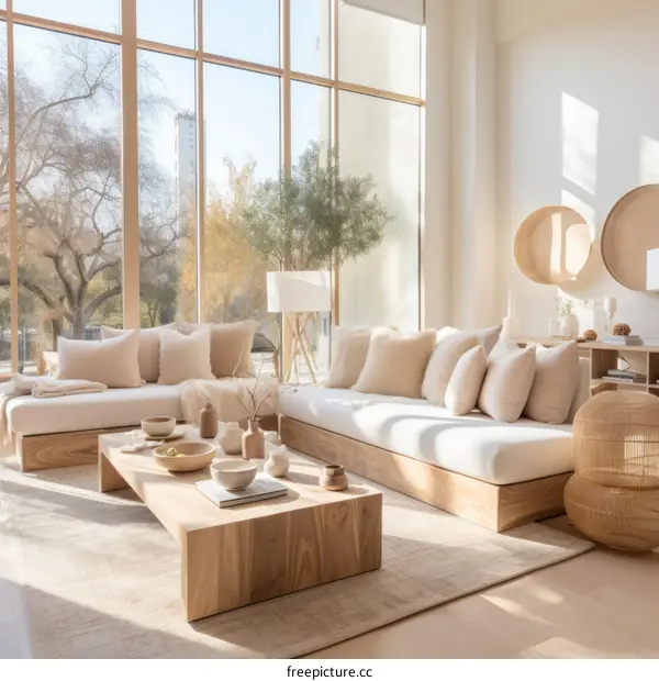 Bright and Airy Living Room With Natural Elements