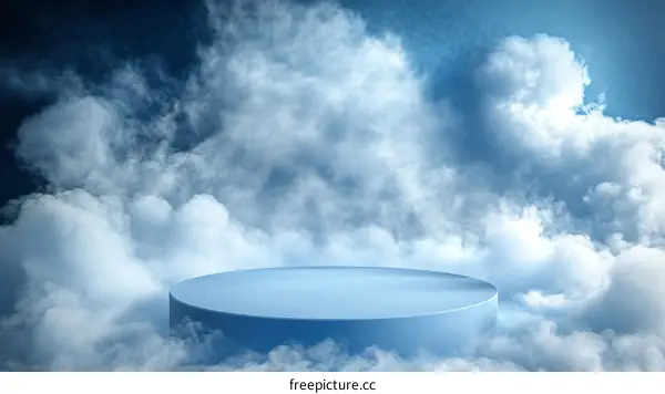 Abstract Blue Cloud Platform Background