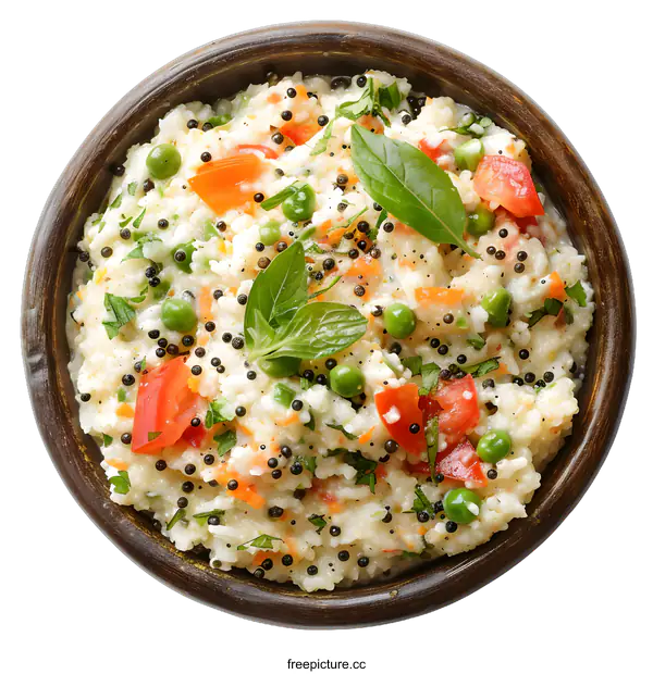 [Transparent Background PNG]Bowl of Indian Curd Rice