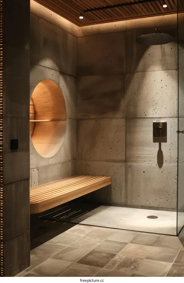 Concrete shower room