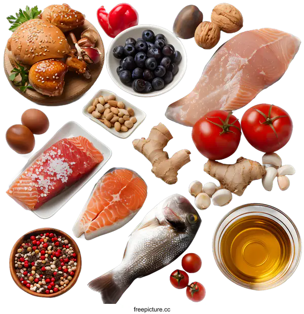 [Transparent Background PNG]Healthy Food Ingredients for Cooking
