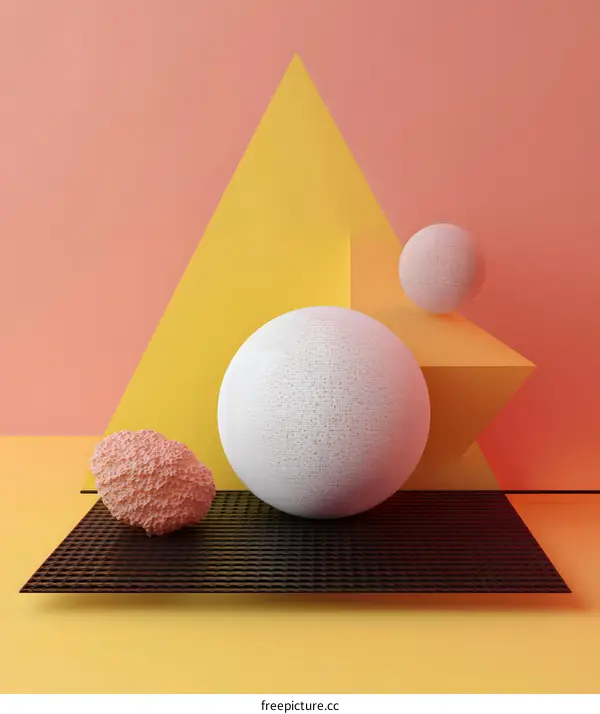 Abstract Geometric Shapes with Pastel Colors