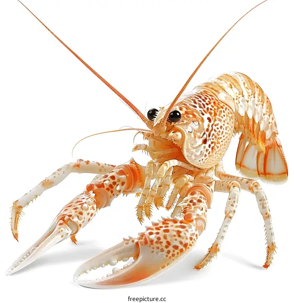 A realistic illustration of a lobster