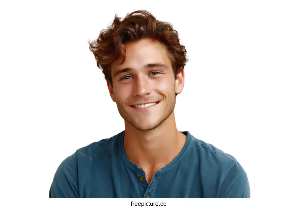[Transparent Background PNG]Smiling Man Portrait Studio Shot