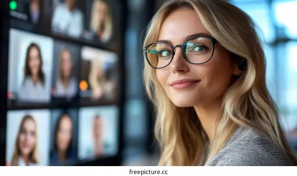 Business Meeting Video Call with Diverse Women