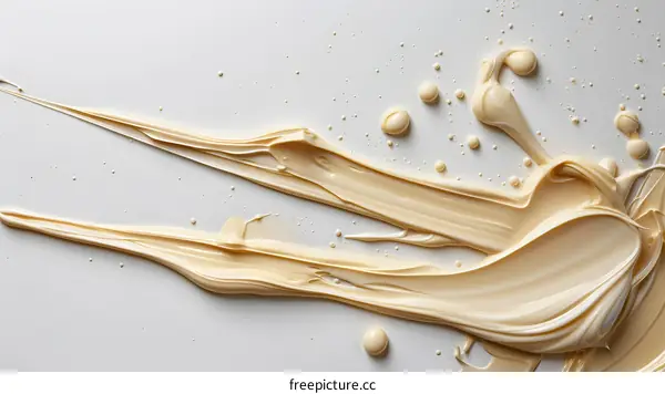 Abstract Background With Beige Paint Smears