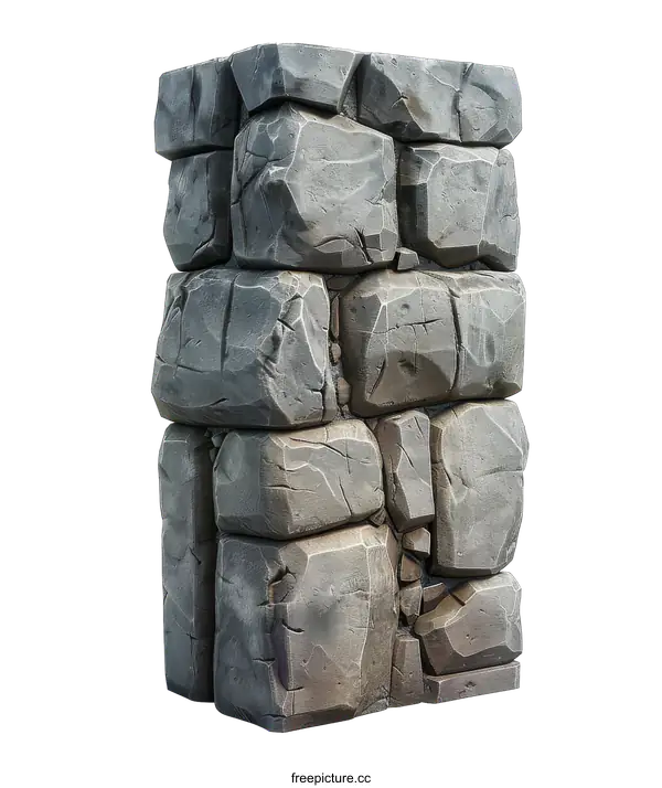 [Transparent Background PNG]Stylized Rock Pillar on transparent background