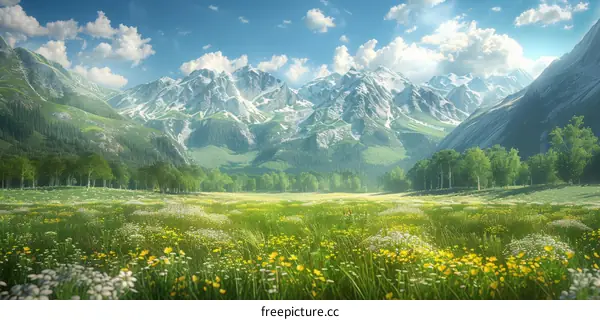 Snow-Covered Alpine Summit