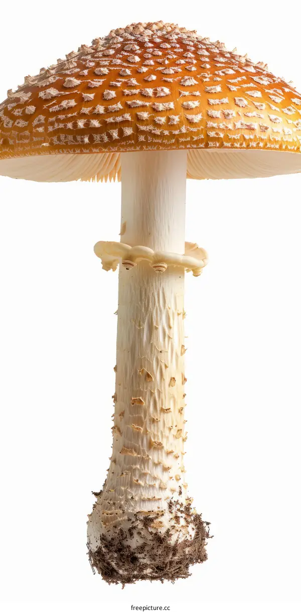 Close-up of an Orange Amanita Muscaria Mushroom