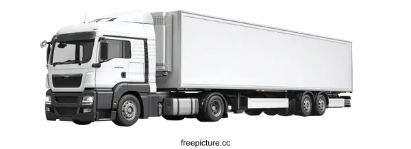 [Transparent Background PNG]White Refrigerated Truck Transportation