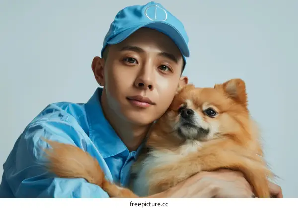 Jackson Wang with his dog
