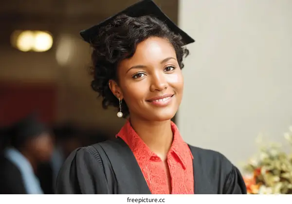 Graduation Ceremony of a Black Woman