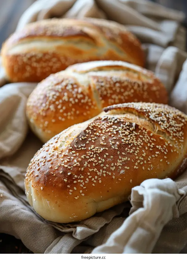 Freshly Baked Sesame Seed Bread