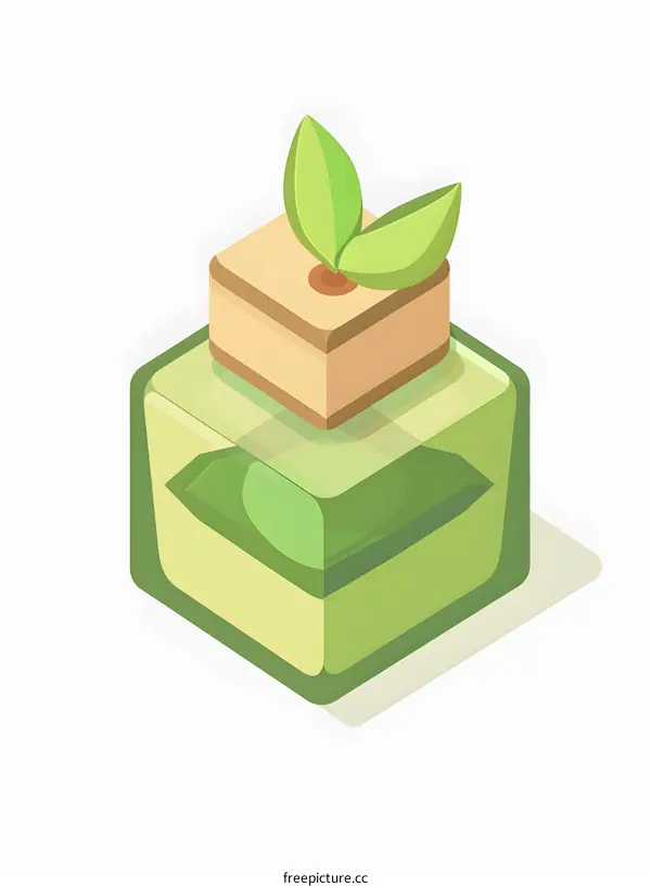 Green Leaf Scented Oil Diffuser Illustration