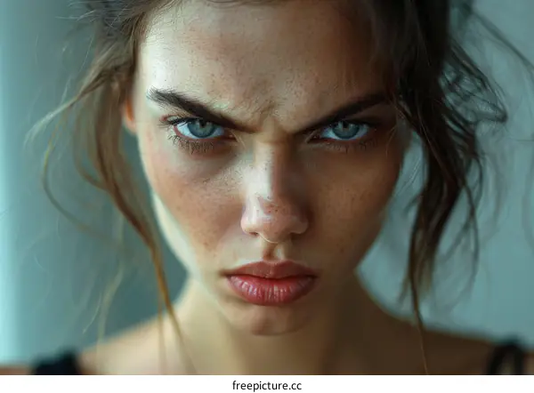 Close Up Portrait of a Caucasian Woman