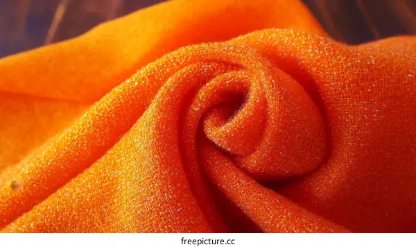 Close-up Orange Fabric Texture