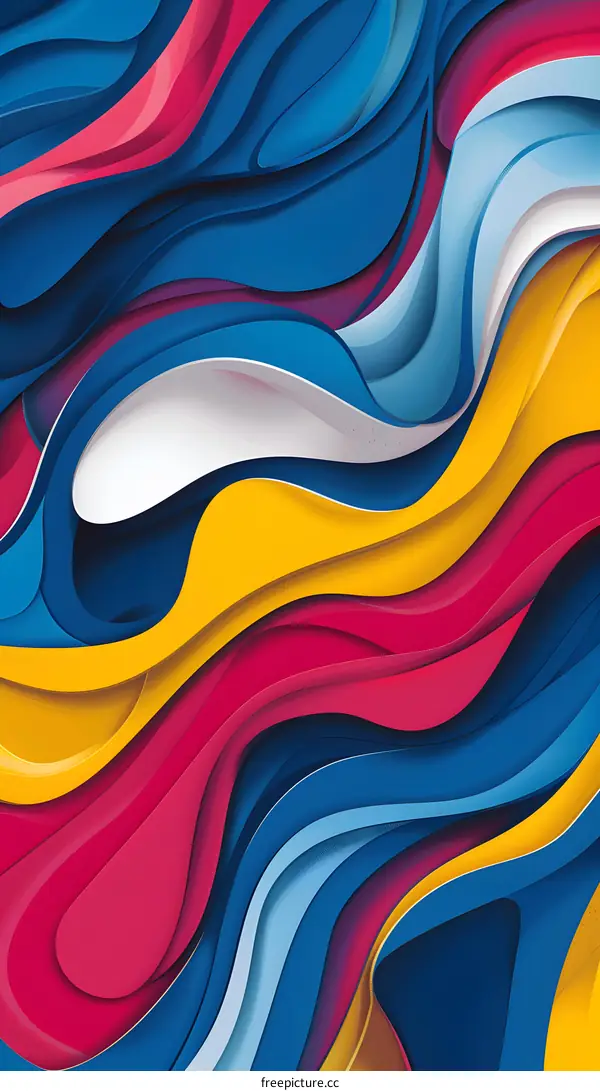 Abstract Colorful Paper Cut Background