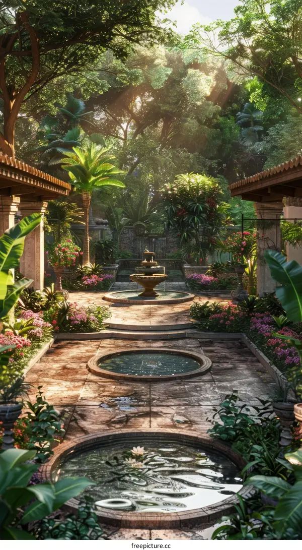 Tranquil Rain Forest Getaway with Lush Courtyard