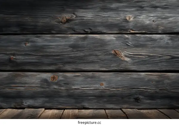 Vintage Dark Wooden Plank Wall Background