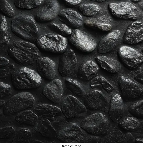 Black Pebbles Texture Background