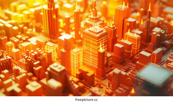 futuristic city illustration