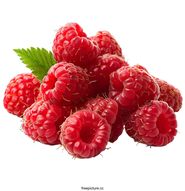 [Transparent Background PNG]Fresh raspberries