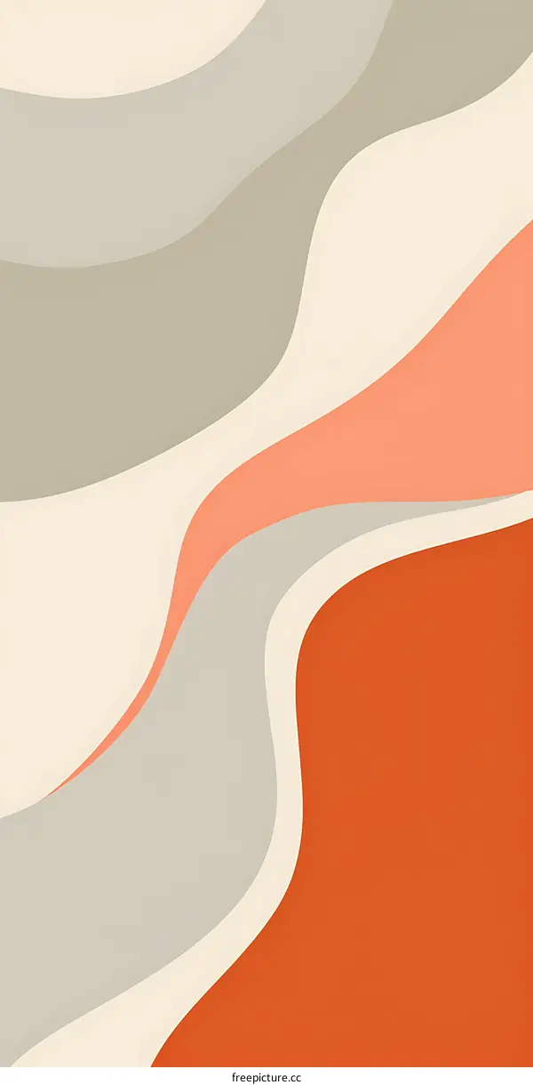 Abstract Background with Swirling Shapes in Earthy Tones