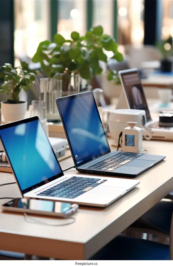 Modern office space with nobody in it