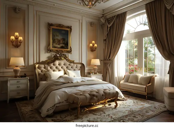 European-style luxury bedroom