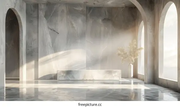 Modern Minimalist Marble Interior Design