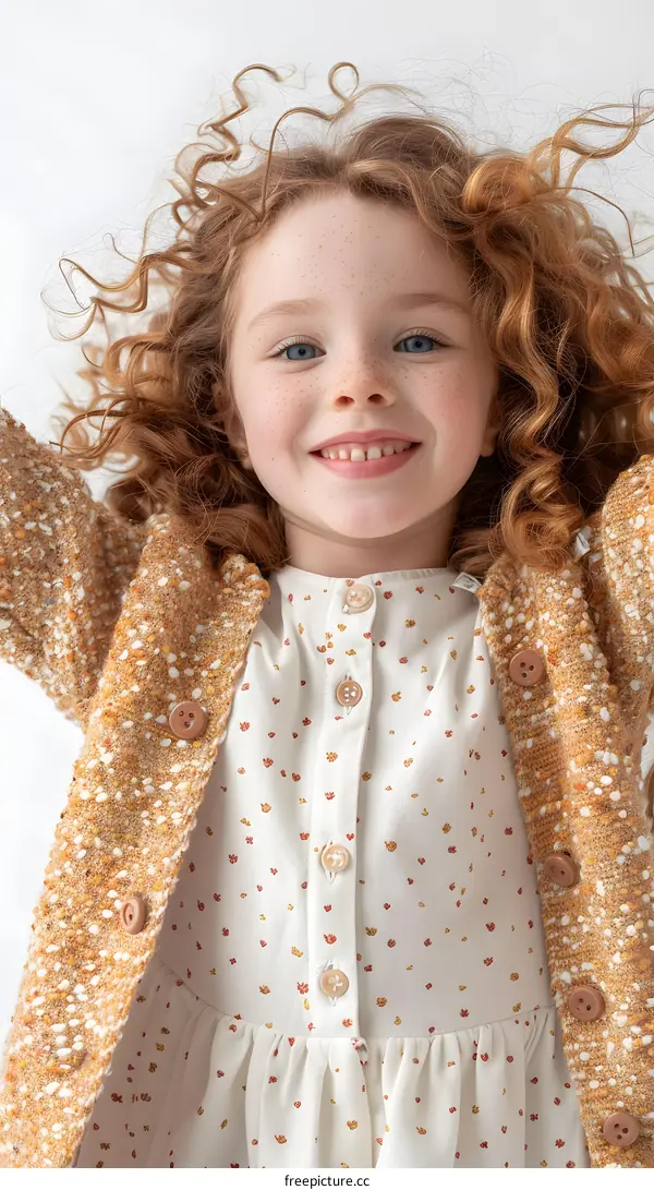 Portrait of a Smiling Redheaded Girl